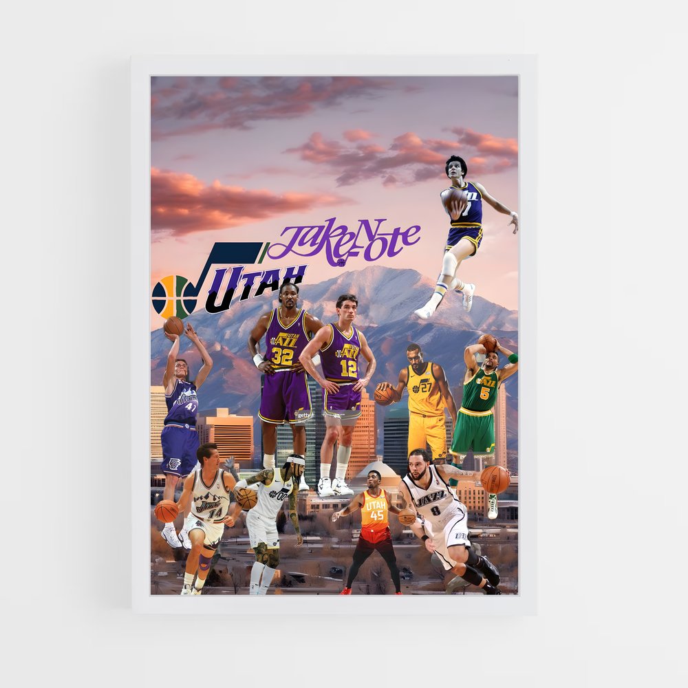 Poster Utah de jazz – affiche Basketball (vue 3)